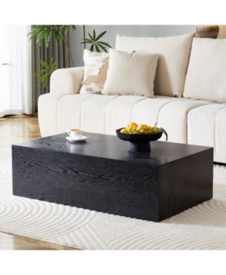 Мебель Streamdale Журнальный столик из МДФ Streamdale Black Wood Grain - Роскошный дизайн (70 символов)