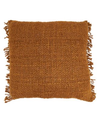 Декоративная подушка Saro Lifestyle с бахромой из пуха, 20