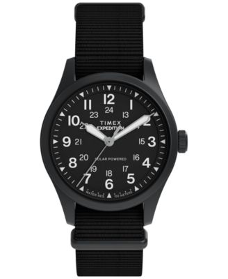Мужские кварцевые аналоговые часы Timex из черной ткани, 36 мм