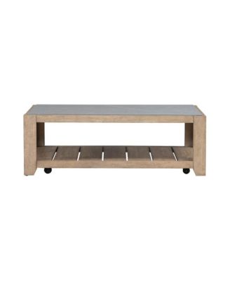 Коктейльный столик Liberty Furniture Millstone с уникальной столешницей из плитки для гостиной - Дуб мускатный