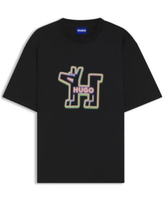 Мужская футболка Hugo Boss Nedrix с коротким рукавом и круглым вырезом горловины с графическим логотипом Hugo Boss