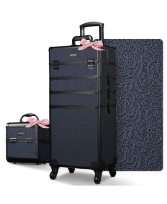 Косметичка-тележка Byootique Makeup Train Case с футляром-кубиком для косметического органайзера ForgetMeNot multi