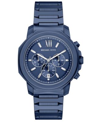 Мужские часы Michael Kors Prescott Chronograph Blue из нержавеющей стали, 44 мм, синие