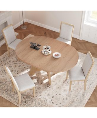Фермерский дом Streamdale Furniture с выдвижным круглым обеденным столом на 4 персоны со съемной створкой и стульями