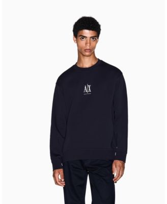 Мужская флисовая толстовка с круглым вырезом и логотипом Icon A|X Armani Exchange