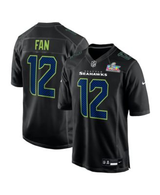 Мужская футболка Nike 12s Black Seattle Seahawks Super Bowl LX Fashion Game