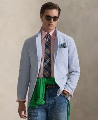 Мужская куртка Polo Ralph Lauren из плотной ткани в современном стиле, синего цвета