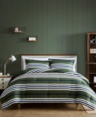 Реверсивный комплект из 3 предметов в полоску Nautica Uphaul. Комплект постельного белья King