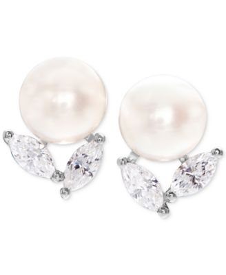freshwater pearl earrings sterling silver