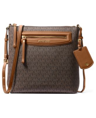 Сумка через плечо Michael Kors Jet Set Travel North South коричнево-бежевого цвета