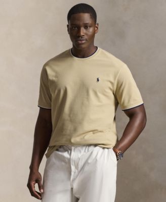 Мужская футболка Polo Ralph Lauren с круглым вырезом Big & Tall коричнево-бежевого цвета