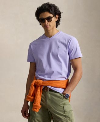 Мужская футболка Polo Ralph Lauren классического кроя с V-образным вырезом