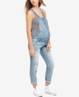 motherhood maternity denim overalls