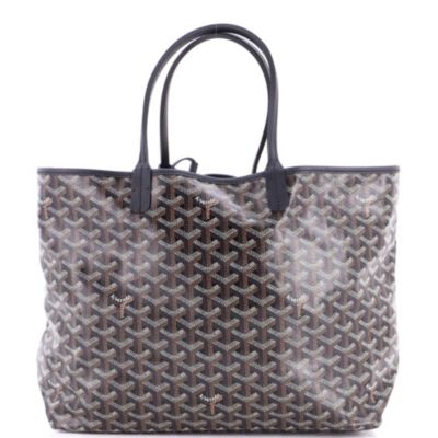 Подержанная сумка Goyard PM Saint Louis из холста с покрытием черного цвета