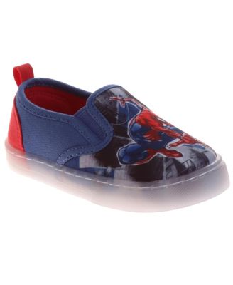 Человек-паук для больших мальчиков Marvel Spiderman Slip On Canvas Легко надевается без шнуровки, дизайн на каждый день, Удобная посадка, отсутствие цвета