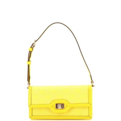 Бывшая в употреблении сумка через плечо Gucci Mini Luce GG Canvas желтого цвета
