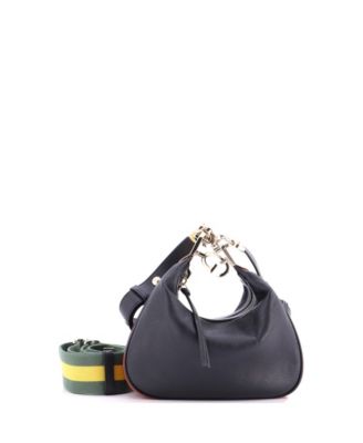 Маленькая сумка-атташе Gucci через плечо, бывшая в употреблении, черная кожаная