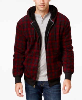 plaid hoodie mens