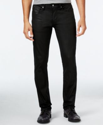 mens coated jeans