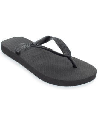 havaianas top black flip flops