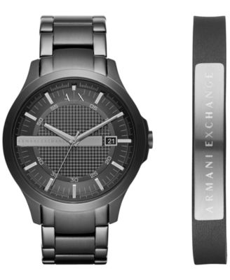 armani exchange stainless steel watch