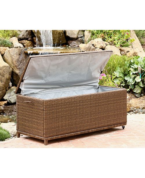 Abbyson Living Antem Outdoor Wicker Storage Ottoman Reviews Furniture Macy S