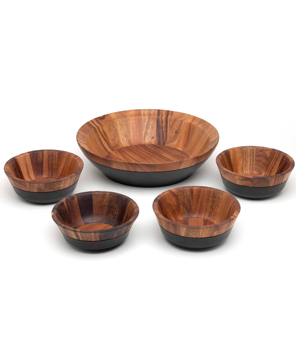 Noritake Serveware, Kona Wood 5 Piece Salad Set   Serveware   Dining