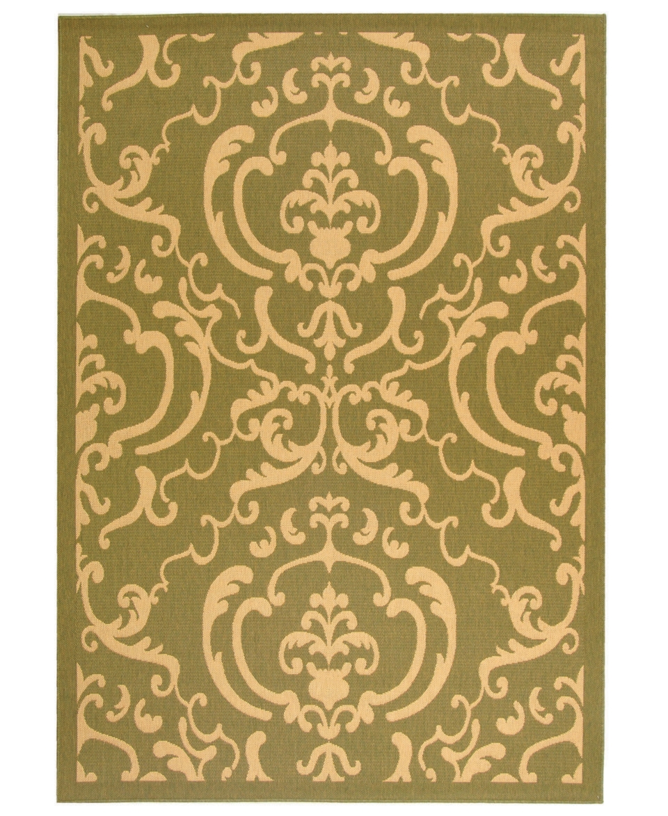 Indoor/Outdoor CY2663 1E06 Olive/Beige 7 10 x 11   Rugs