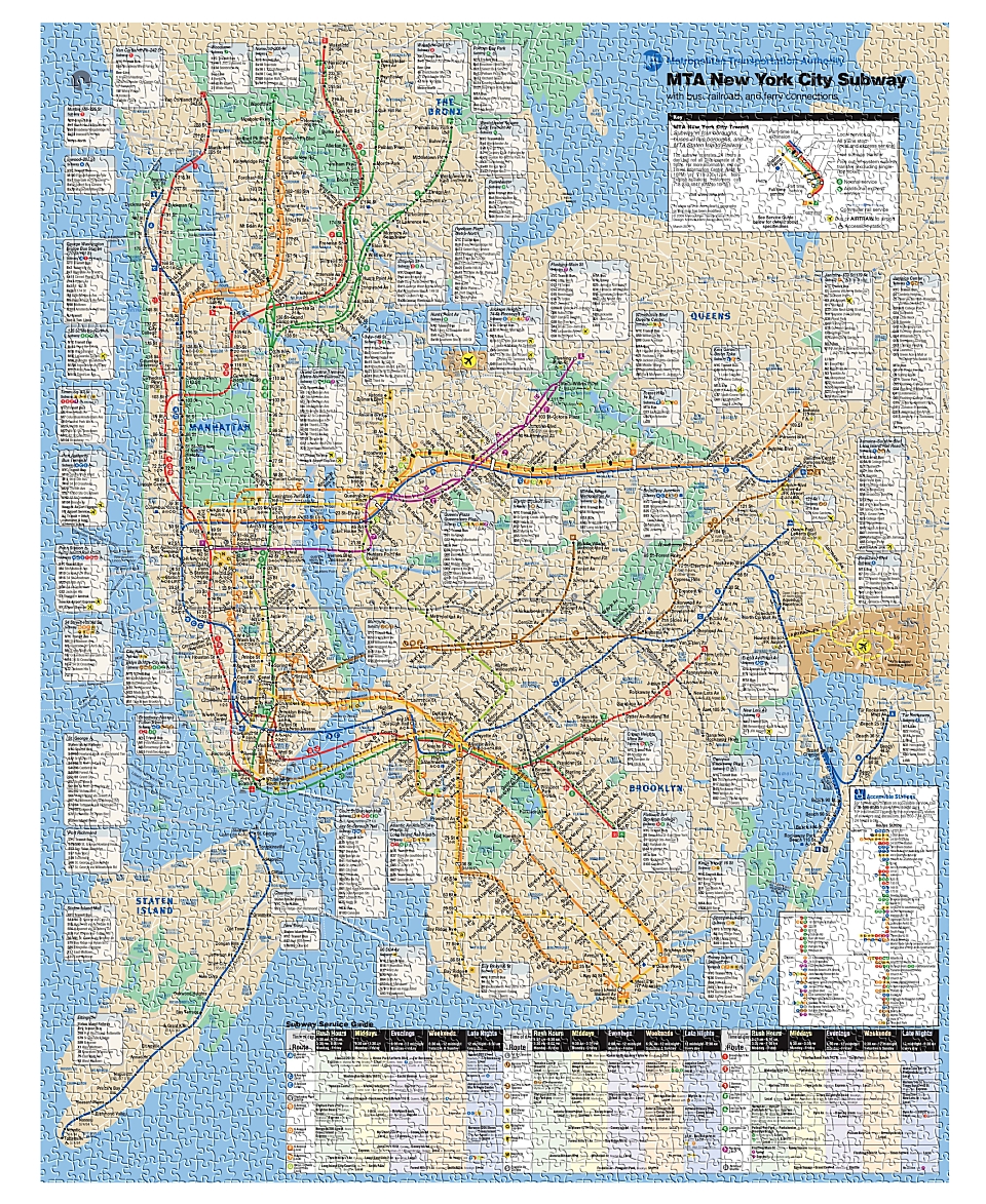    New York City Subway Puzzle Map  