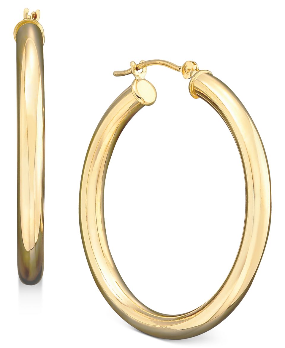 14k Gold Large Polished Hoop Earrings   Earrings   Jewelry & Watches