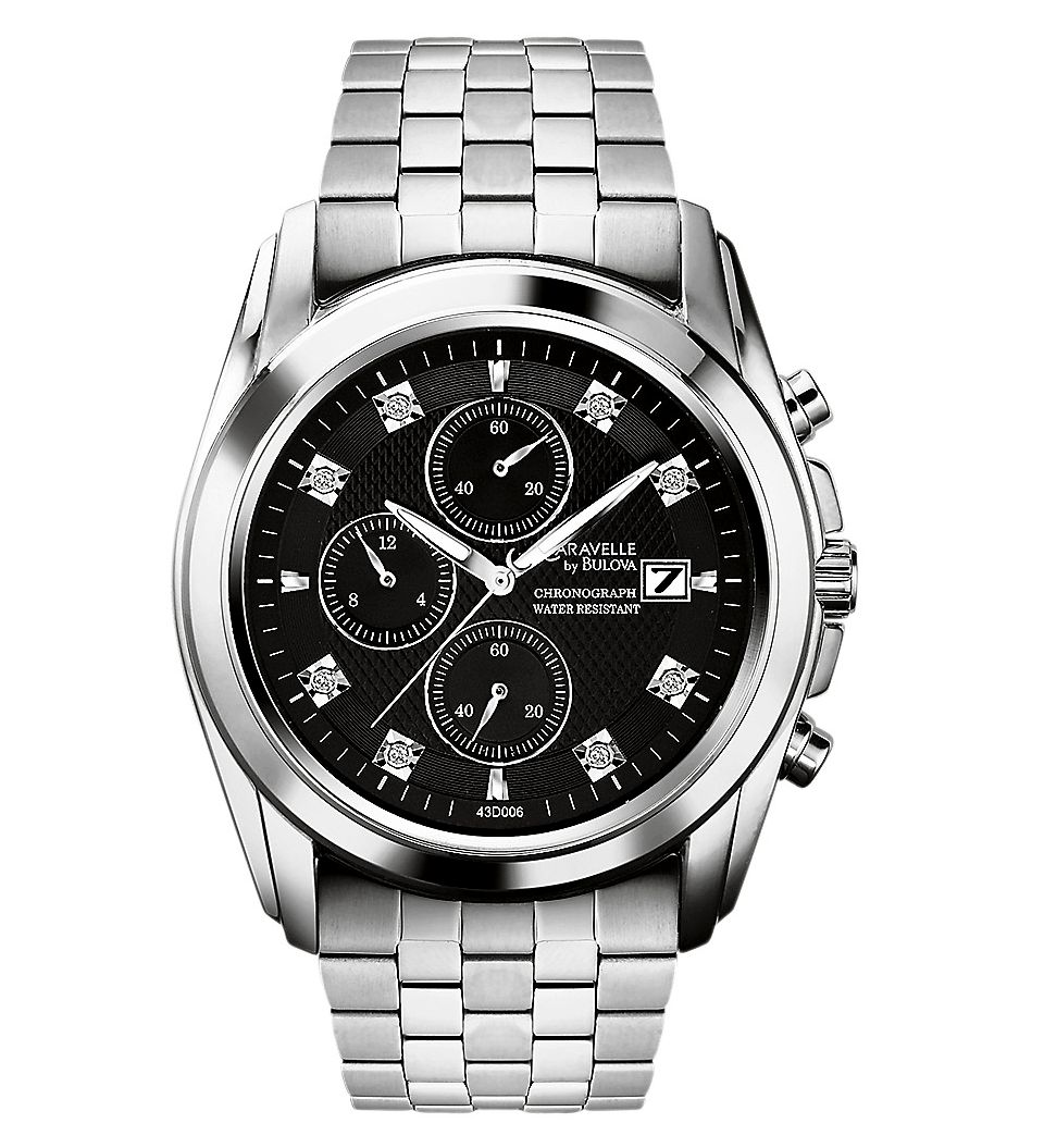 Caravelle by Bulova Watch, Mens Chronograph Stainless Steel Bracelet