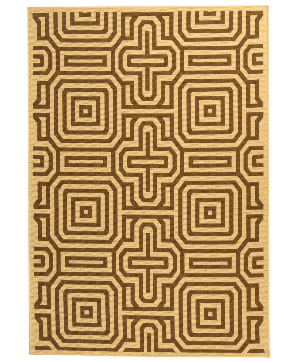 MANUFACTURERS CLOSEOUT Safavieh Indoor/Outdoor Area Rug, Courtyard CY2962 Natural / Brown 5 3 x 7 7   Rugs