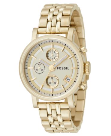 Fossil Women's Gold Plated Bracelet Watch ES2197 - Watches - Jewelry ...
