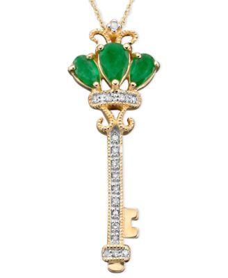14k Gold Pendant, Emerald (3/4 ct. t.w. 
