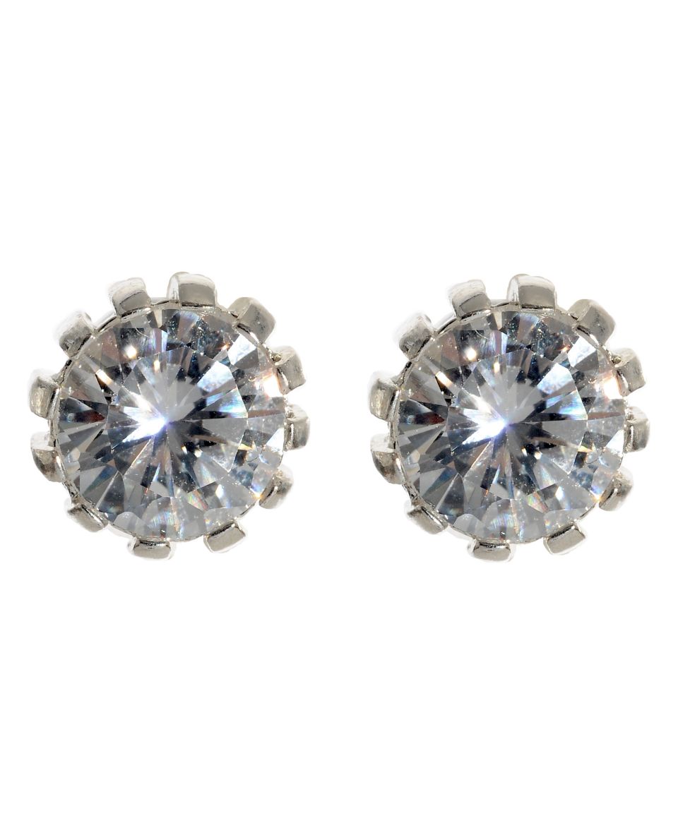 Bestey Johnson Earrings, Hematite Plated Crystal Stud   Fashion