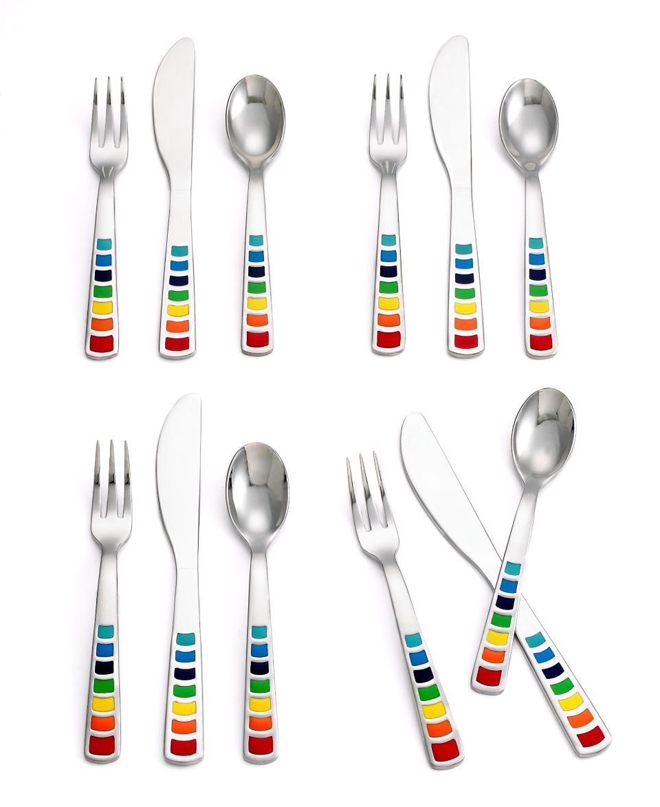 Fiesta Flatware, Multicolor 5 Piece Place Setting   Flatware