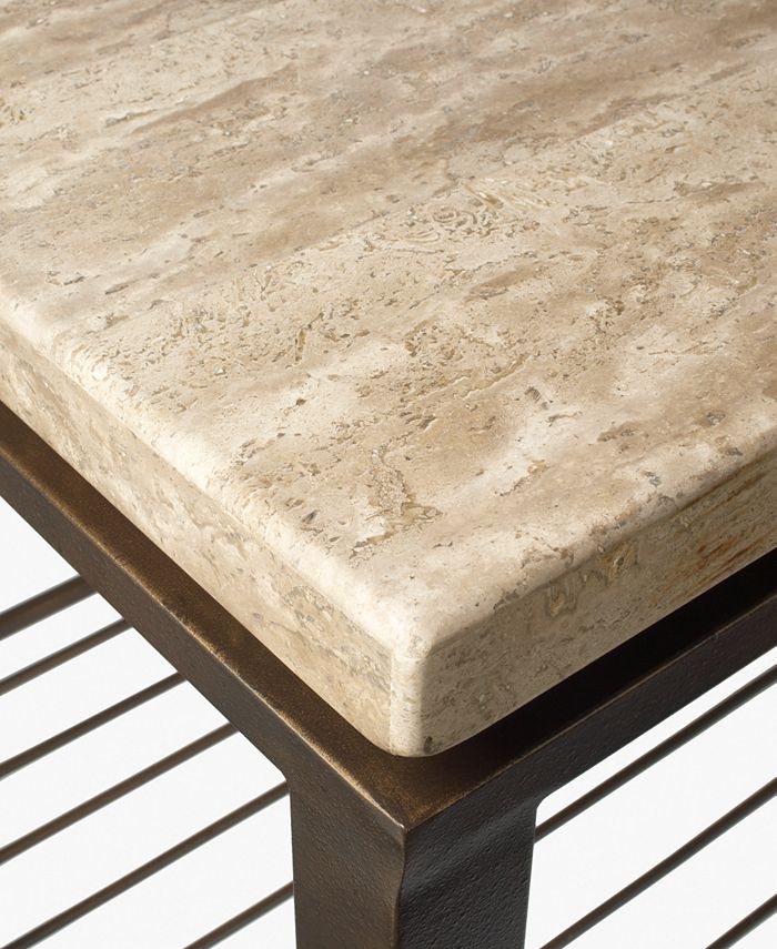 Bernhardt Tempo Travertine Top Rectangular End Table & Reviews