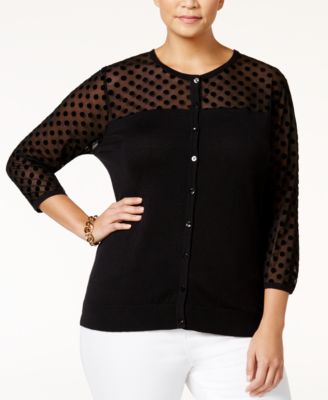 macy's august silk cardigan