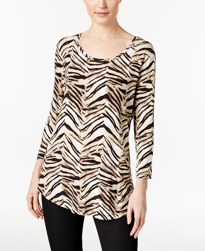 petite animal print tops