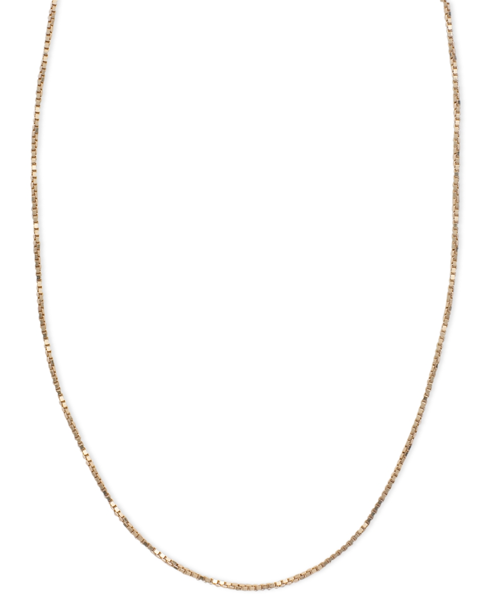 14k Pink Gold Necklace, 16 20 Box Chain   Necklaces   Jewelry