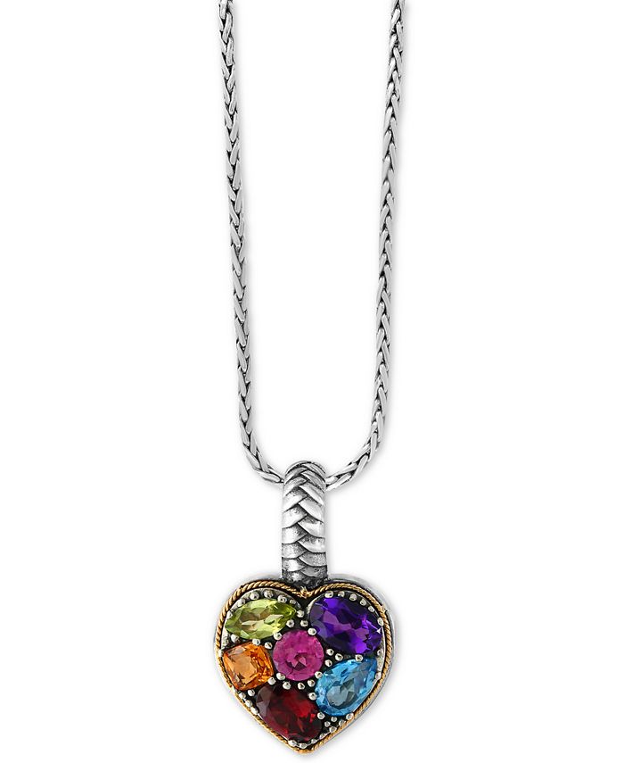 EFFY Collection EFFY® Balissima Multi-Gemstone Pendant Necklace (2 ct ...