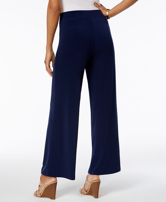 JM Collection Petite Pull-On Wide-Leg Pants, Created for Macy's ...