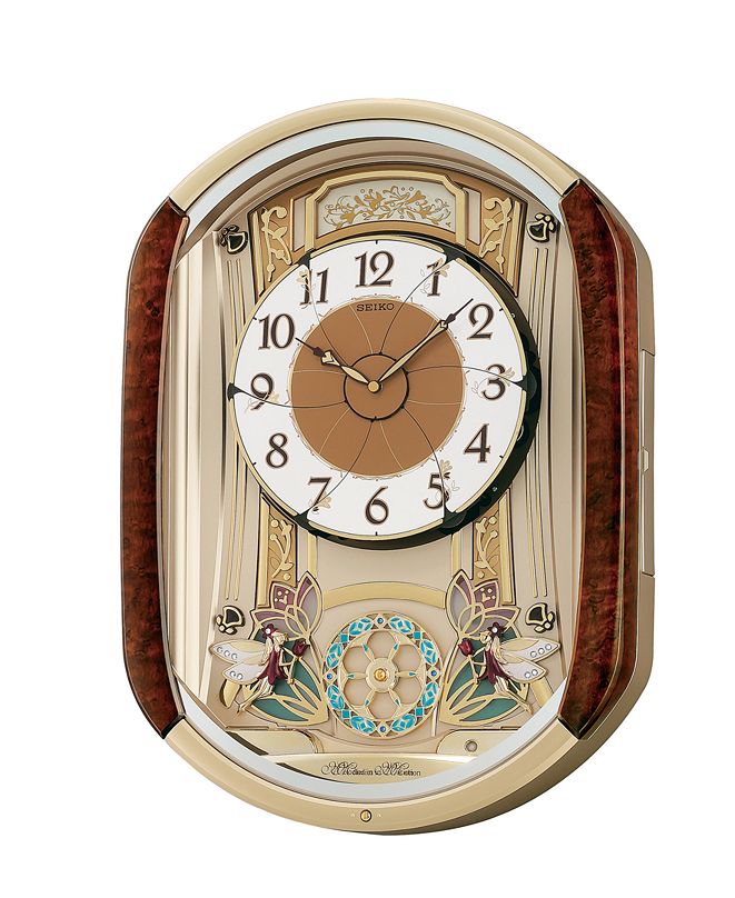 Seiko Wood Melodies in Motion Wall Clock QXM275BRH & Reviews All Fine