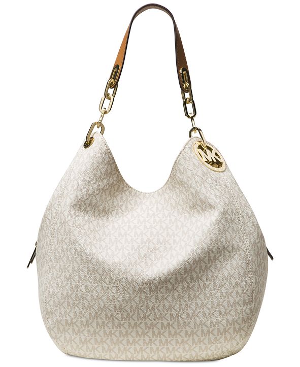Michael Kors Signature Fulton Large Shoulder Bag & Reviews - Handbags ...
