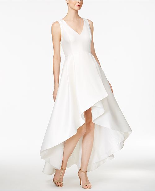 Calvin Klein High Low A Line Gown Reviews Dresses Women Macy S