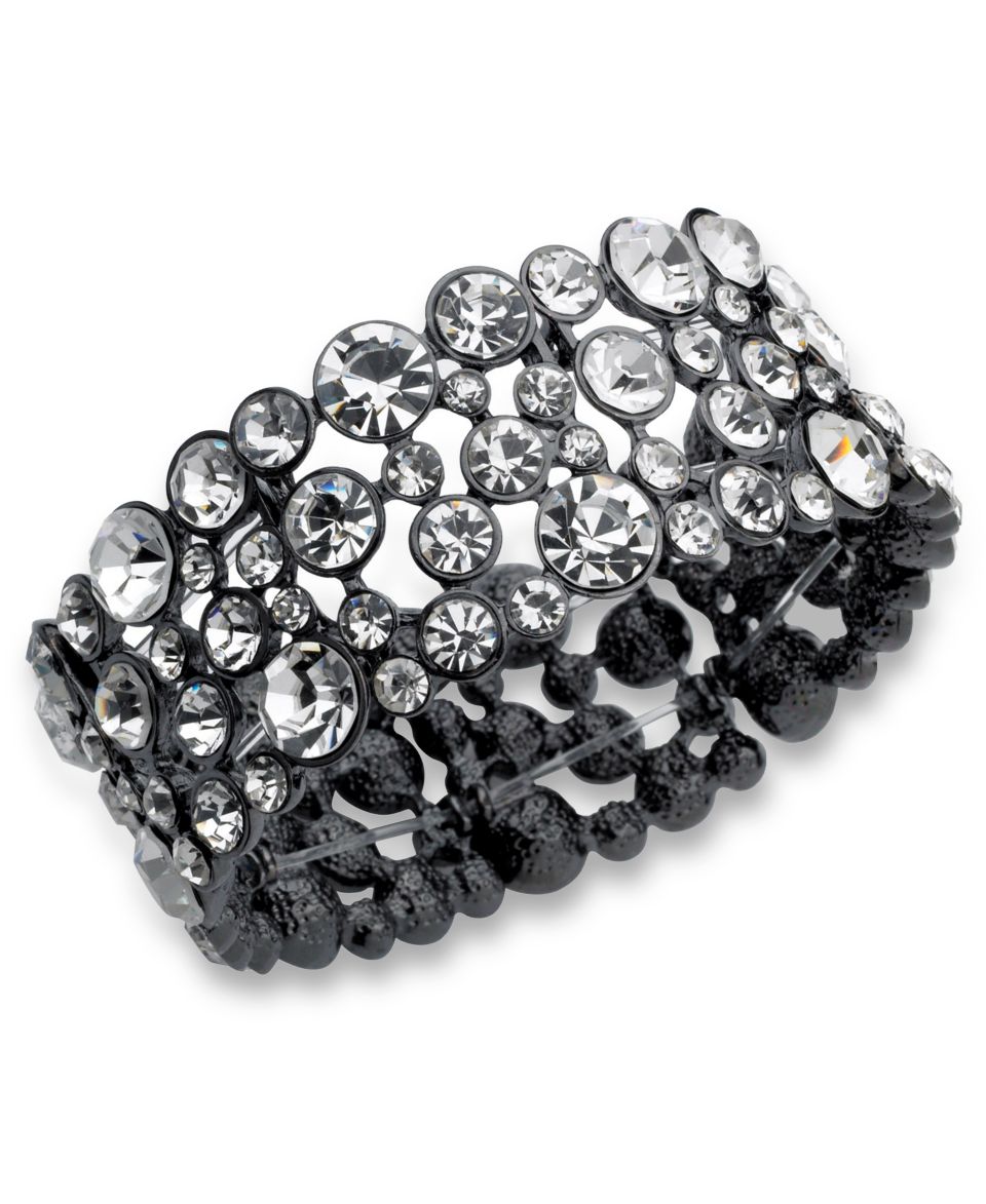 INC International Concepts Bracelet, Imitation Rhodium Jet Hematite