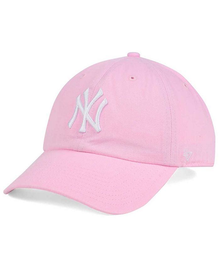 47 Brand Women S New York Yankees Pink White Clean Up Cap Reviews Sports Fan Shop By Lids Women Macy S
