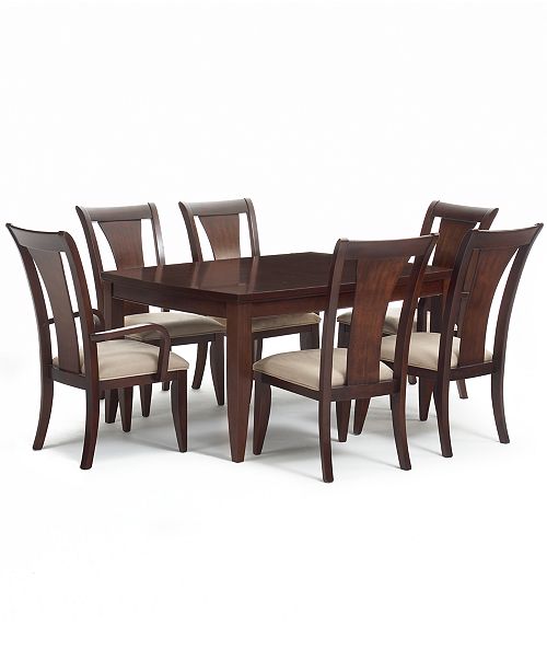 Furniture Closeout Metropolitan Contemporary 7 Piece Dining Set Dining Table 4 Side Chairs 2 Arm Chairs Created For Macy S Reviews Furniture Macy S