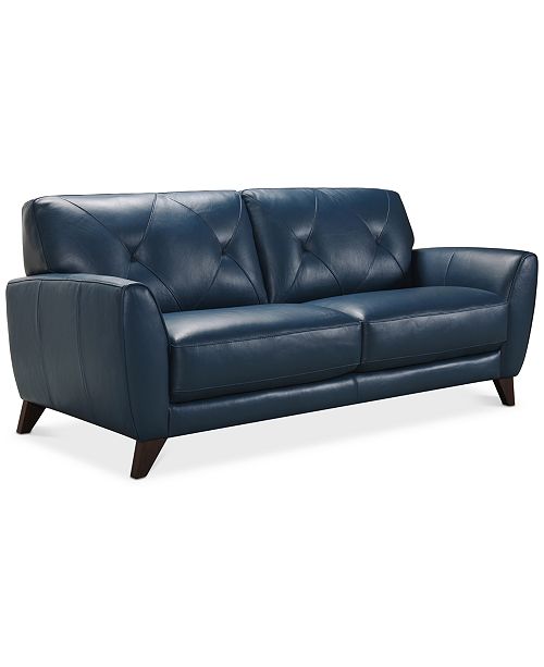 Furniture Myia 82 Leather Sofa Created For Macy S Reviews Furniture Macy S