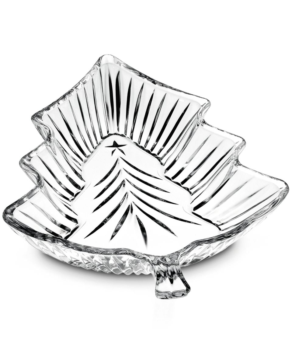 Celebrations by Mikasa Glass Dish, Christmas Night Tree